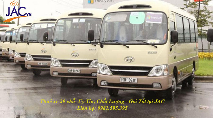 Dịch vụ thuê xe 29 chỗ chất lượng cao vận tải JAC tại Hà Nội.