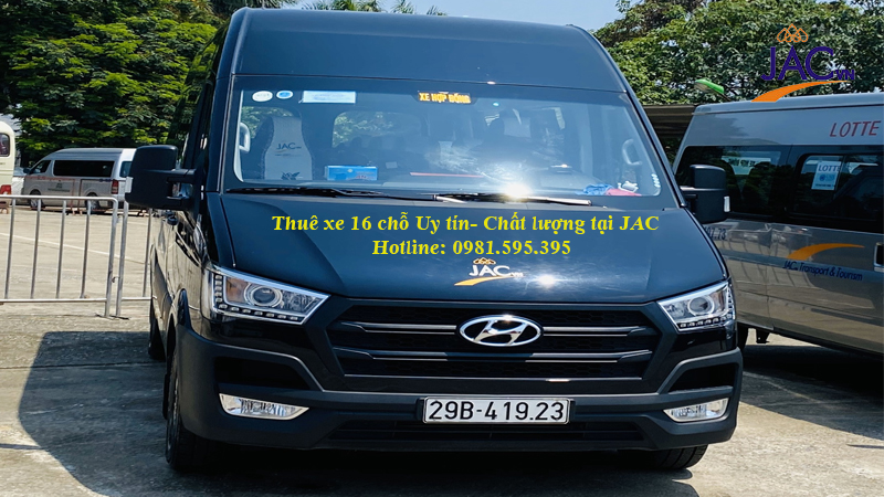 Vận tải JAC – địa chỉ uy tín cho thuê xe du lịch 16 chỗ Huyndai Solati giá rẻ.