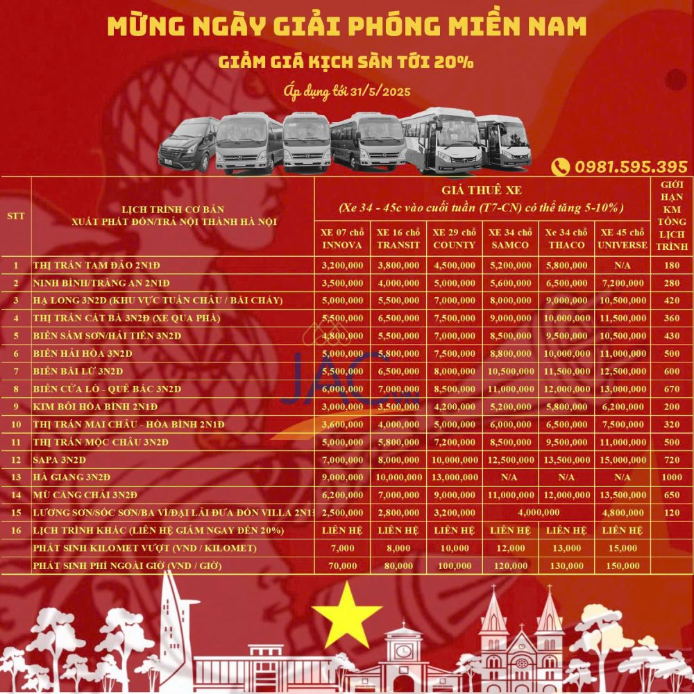 thuê xe 16 chỗ