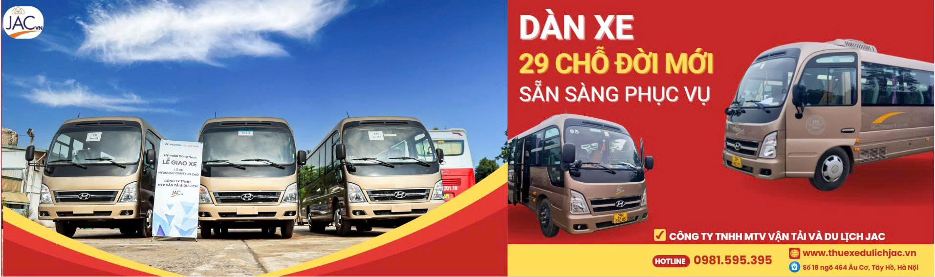 Thuê Xe ô tô 29 chỗ  Hyundai County