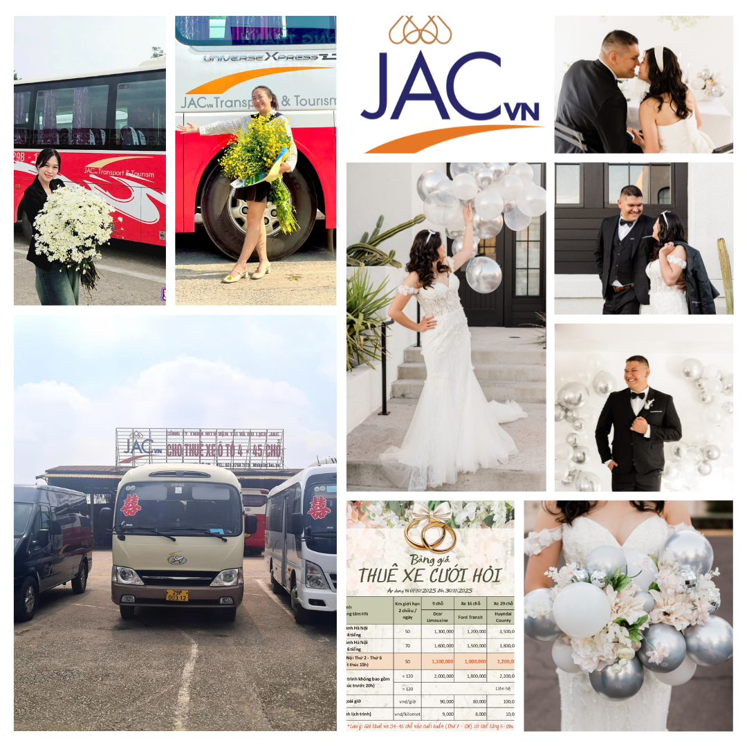 Thuê xe du lịch mùa cưới hỏi – Lựa chọn hoàn hảo cùng Công ty JAC tại Hà Nội